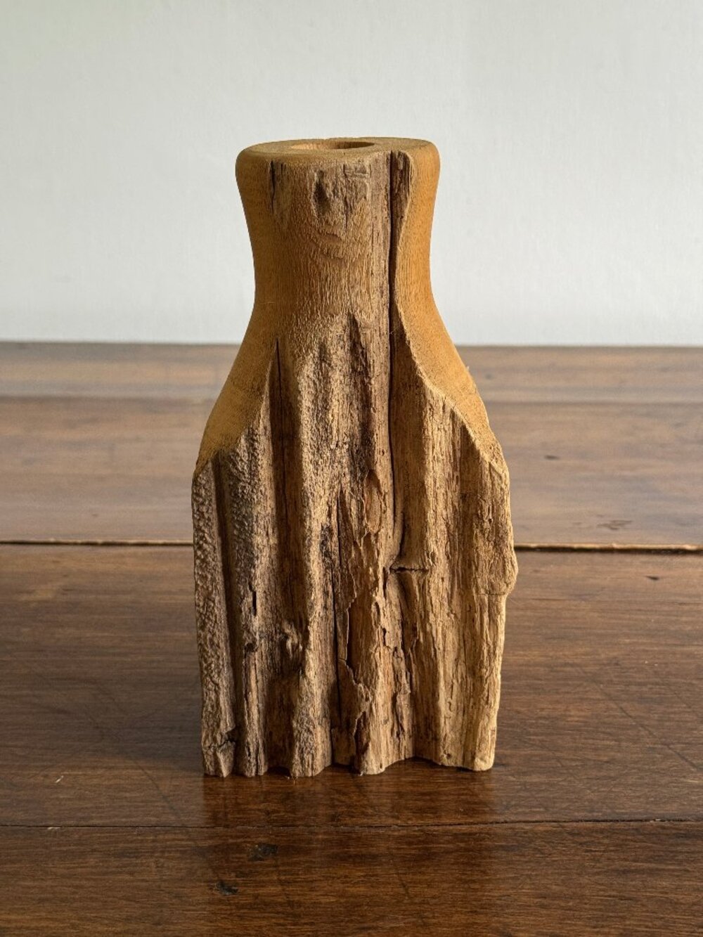 Vintage Reclaimed Wood Post Dry Vase